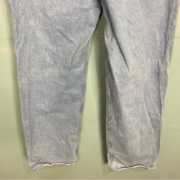 Abercrombie & Fitch The 90s Relaxed Jean High Rise Blue Light Wash Sz 33 16 Long - Picture 7 of 8